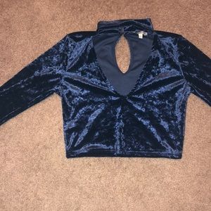 Blue Velvet Top